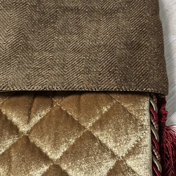 Vintage Villa Bacci Luxury Christmas Stockingwith Fringe